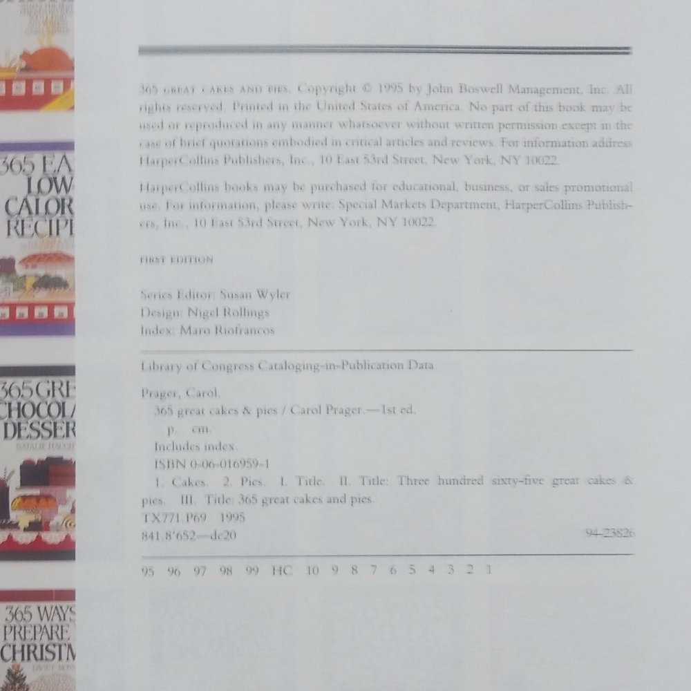 365 Great Cake & Pie Cookbook - Picture 12 of 12